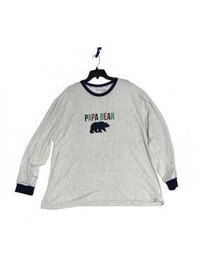 Dearfoams Papa Bear Long Sleeve Shirt 3XL b18